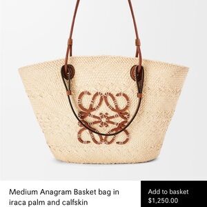 Loewe Medium Anagram Raffia Handbag